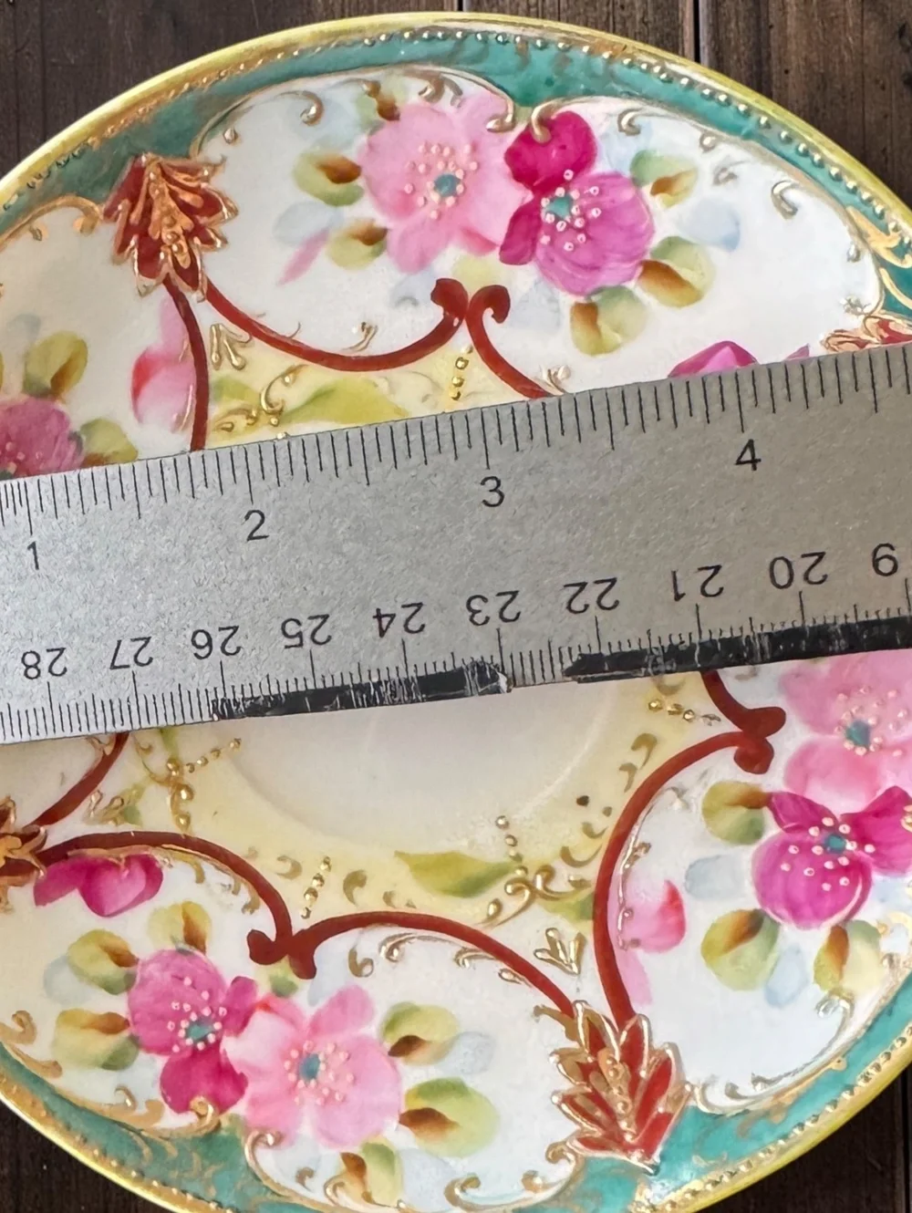 Vintage Gold Castle Chikusa Hand Painted Saucer 6